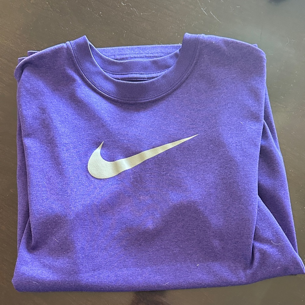 Nike Purple Kids Sweatshirt with Silver Swoosh